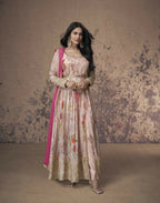 Vastranavya Georgette Digital Print With Sequence Embroidery Stitch Work Side Slit Abaya Style Suit | Grocsy