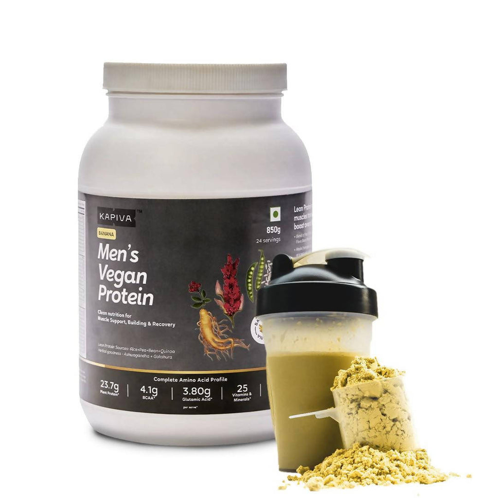 Kapiva Ayurveda Men's Vegan Protein - Banana Flavour | Grocsy