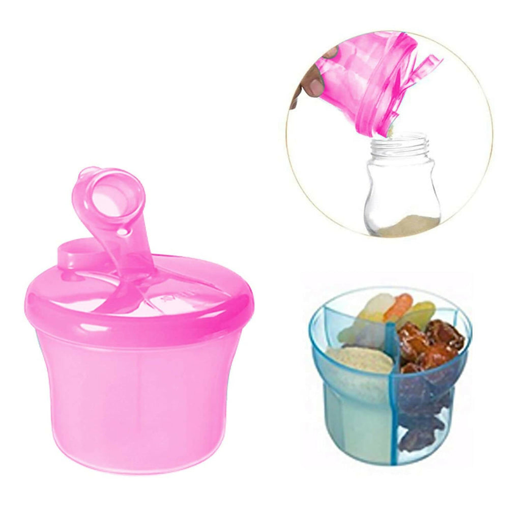 Safe-O-Kid Bpa Free Portable Milk Powderfood Storage Box For Baby, Pink | Grocsy