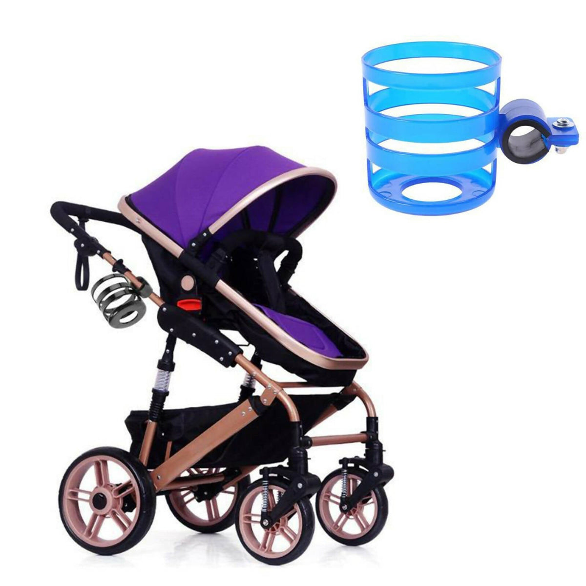Safe-O-Kid Universal Stroller & Pram cup or Mug holder for kids- Blue | Grocsy