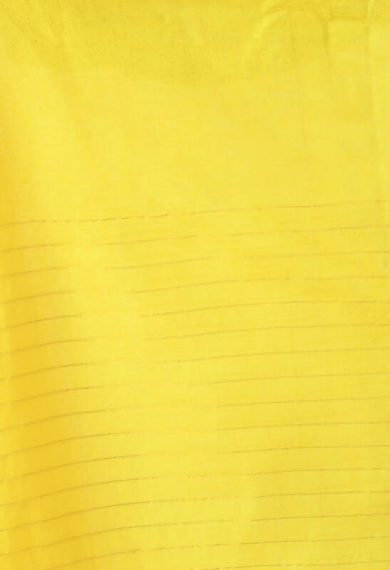 Mominos Fashion Moeza Yellow Bhagalpuri Handloom Silk Raj Shree Saree with unstitched Blouse piece | Grocsy