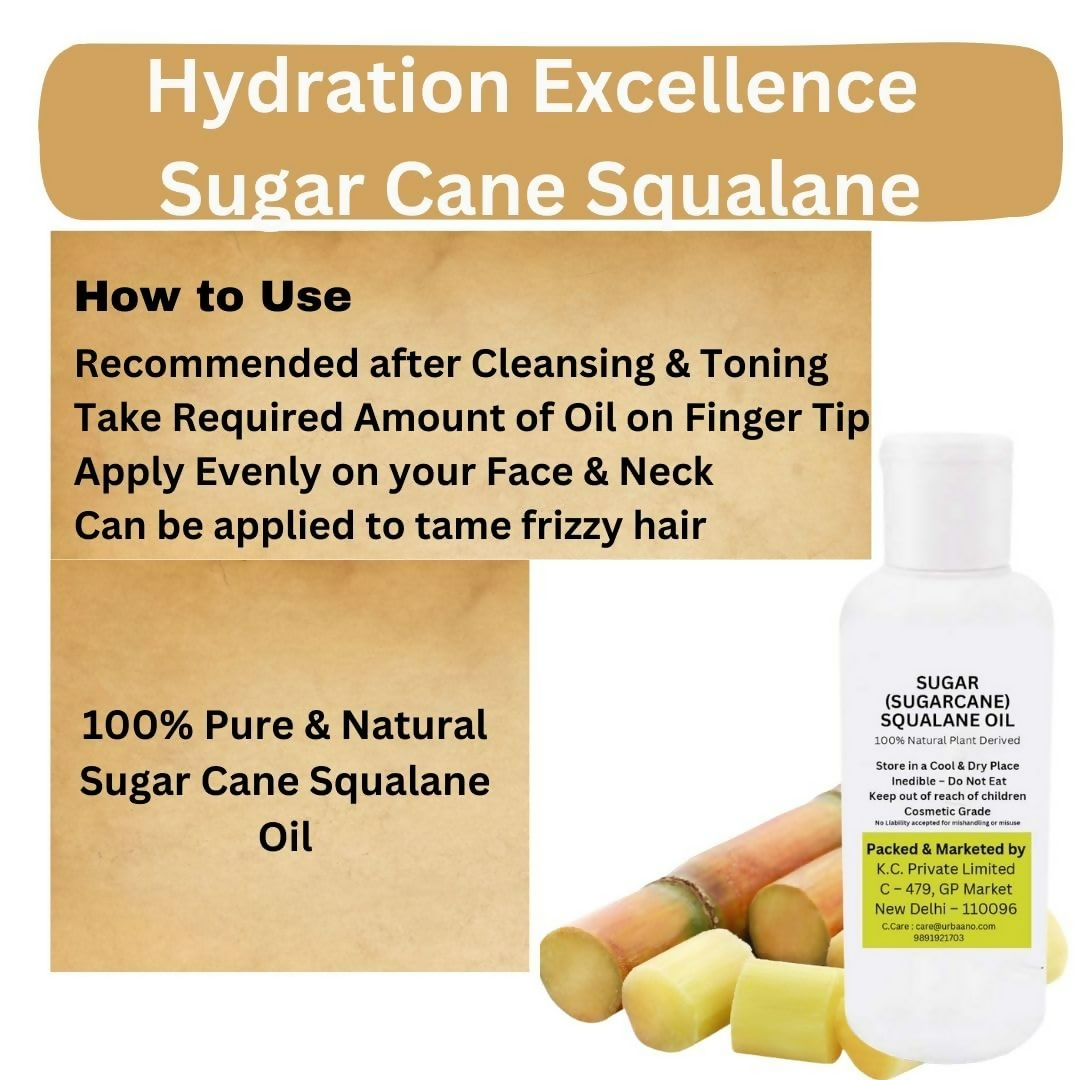 Urbaano Herbal 100% Natural Sugar Cane Squalane Face Oil | Grocsy