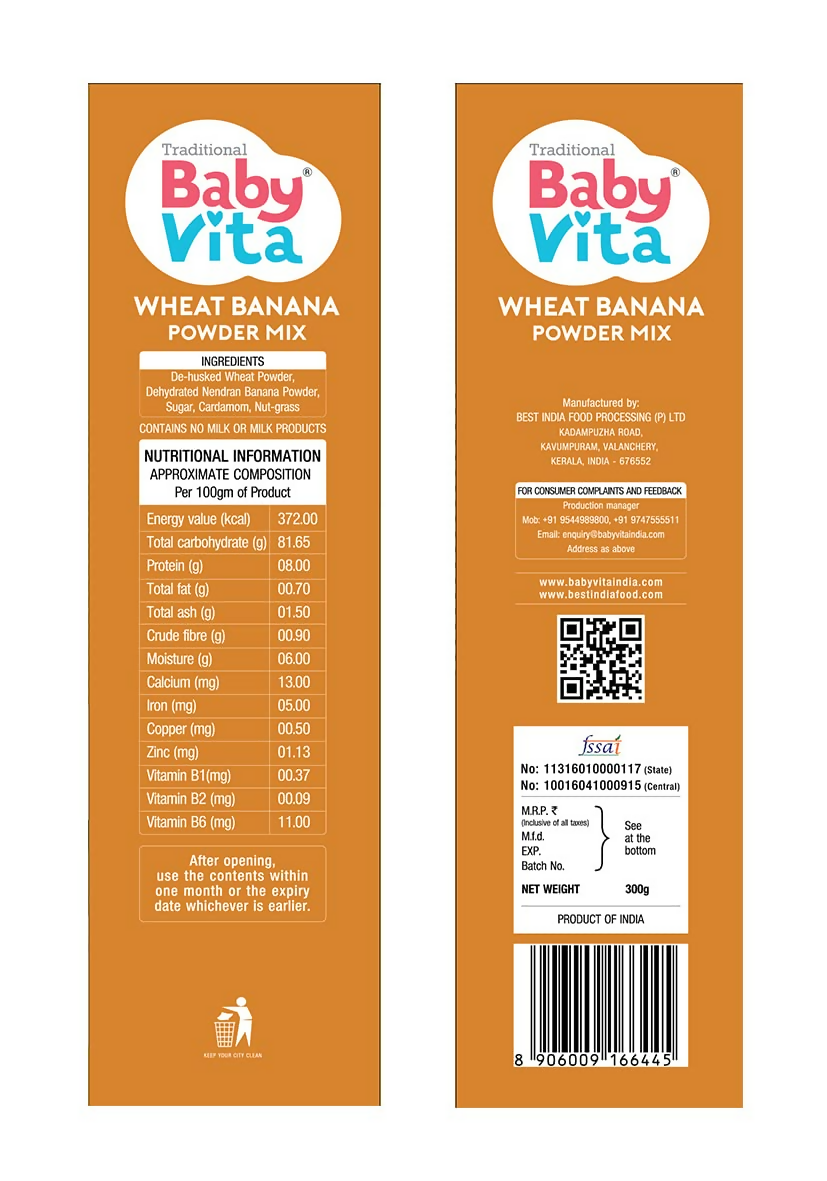 Babyvita Arbanox Wheat Banana Powder Mix | Grocsy