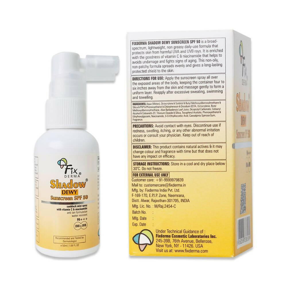Fixderma Shadow Dewy Sunscreen SPF 50 | Grocsy