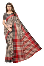 Vamika Cream Cotton Silk Weaving Saree | Grocsy