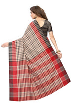 Vamika Cream Cotton Silk Weaving Saree | Grocsy