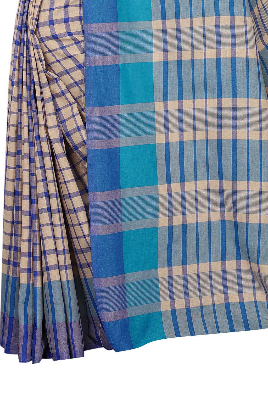 Vamika Cream Cotton Silk Weaving Saree | Grocsy