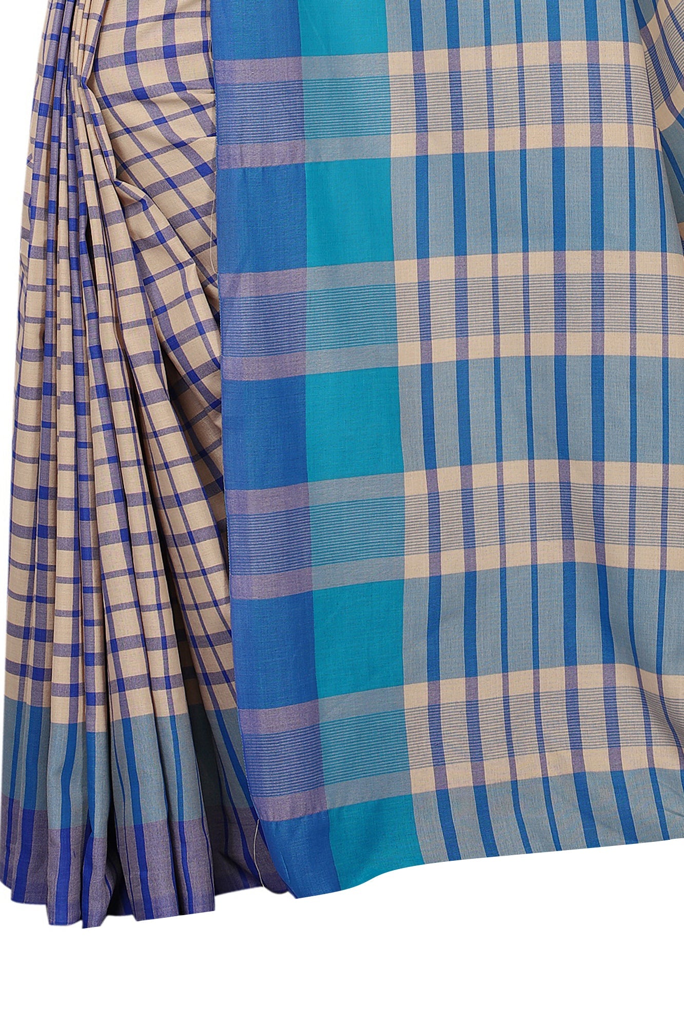Vamika Cream Cotton Silk Weaving Saree | Grocsy