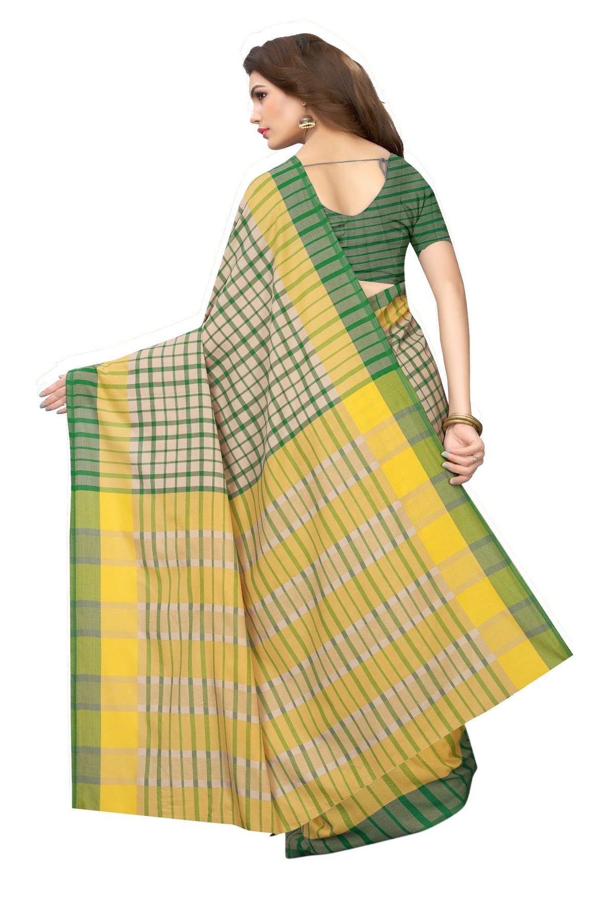Vamika Cream Cotton Silk Weaving Saree | Grocsy