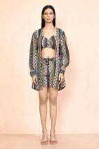 Multi Platinum Creap Printed Co-Sets - Femella | Grocsy