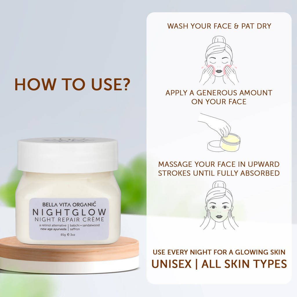 Bella Vita Organic Night Glow Night Repair Creme | Grocsy