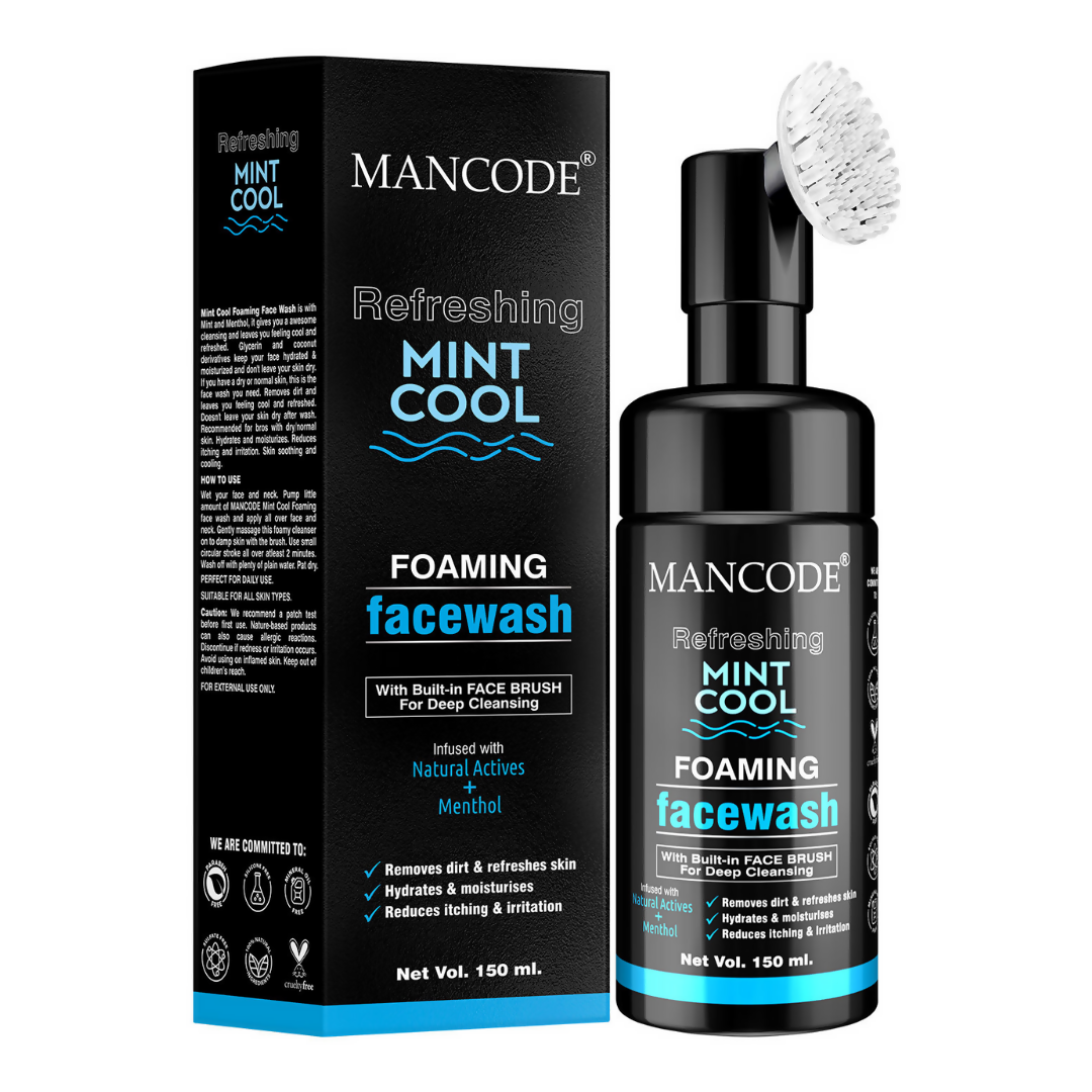 Mancode Refreshing Mint Cool Foaming Face Wash | Grocsy