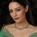 Kundan and Daimond Neckpiece (Gold) - Ruby Raang | Grocsy