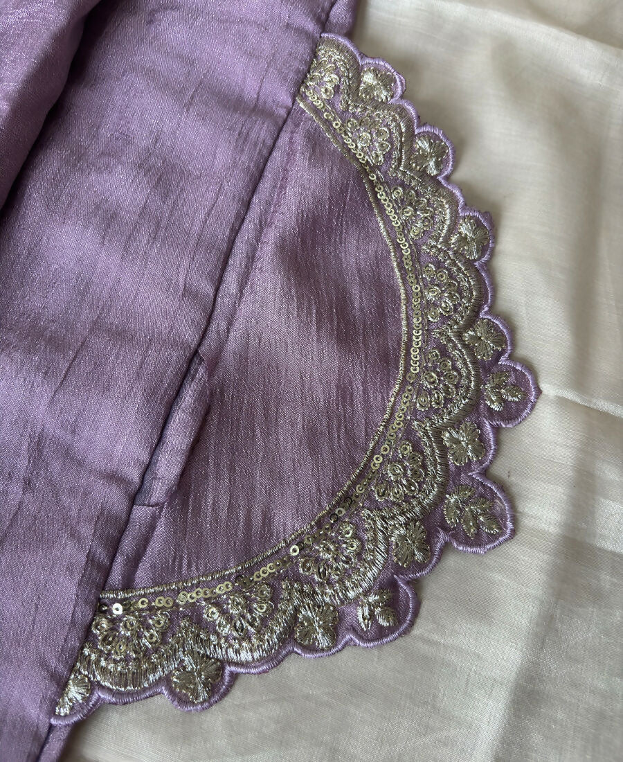 KC Lilac Vichitra Silk Palazzo Suit For Women Festival Wear | Grocsy