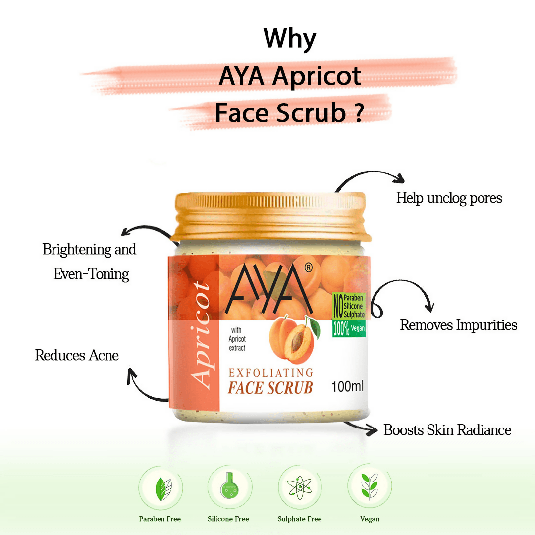 AYA Apricot Exfoliating Face Scrub | Grocsy