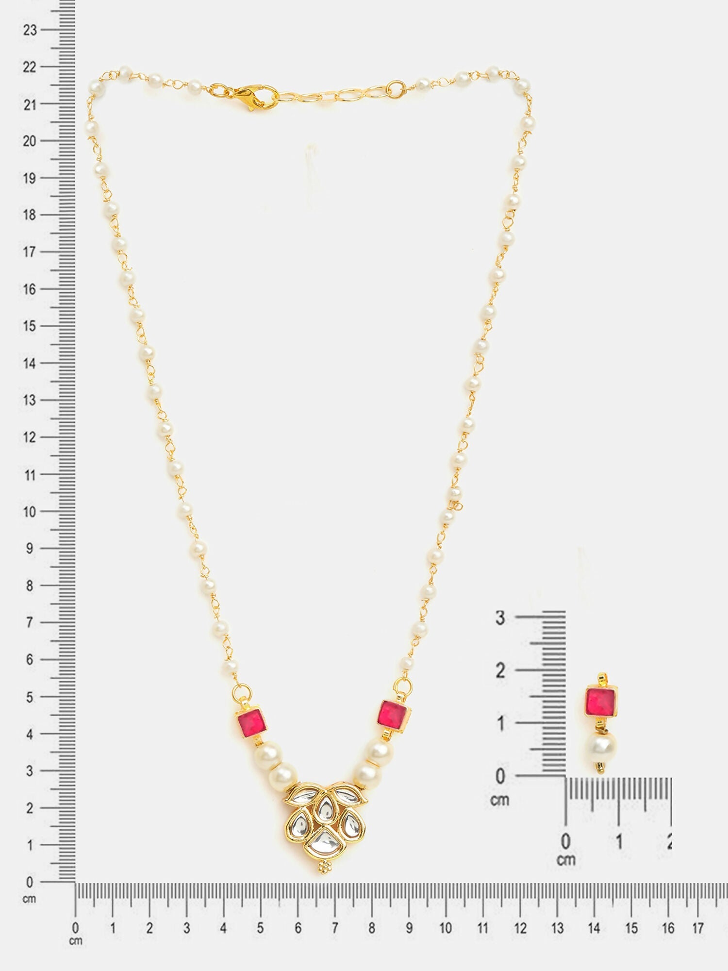 Ruby Raang Rani Pearl Haar Set | Grocsy