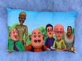 Unique Fashion Microfibre Filled Cushion For Kids - Motu Patlu Team | Grocsy