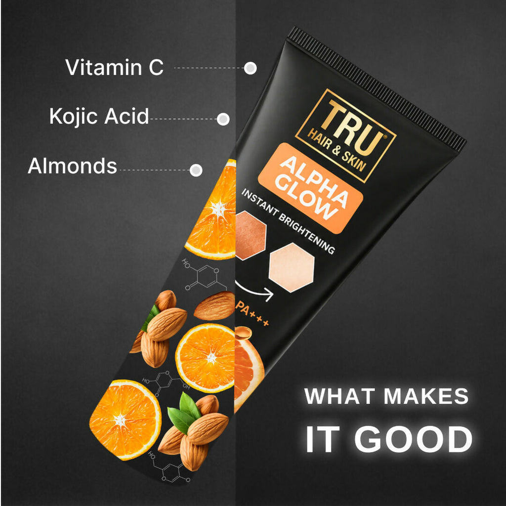 Tru Hair & Skin Alpha Glow Instant Brightening Spf 50 Pa+++ | Grocsy