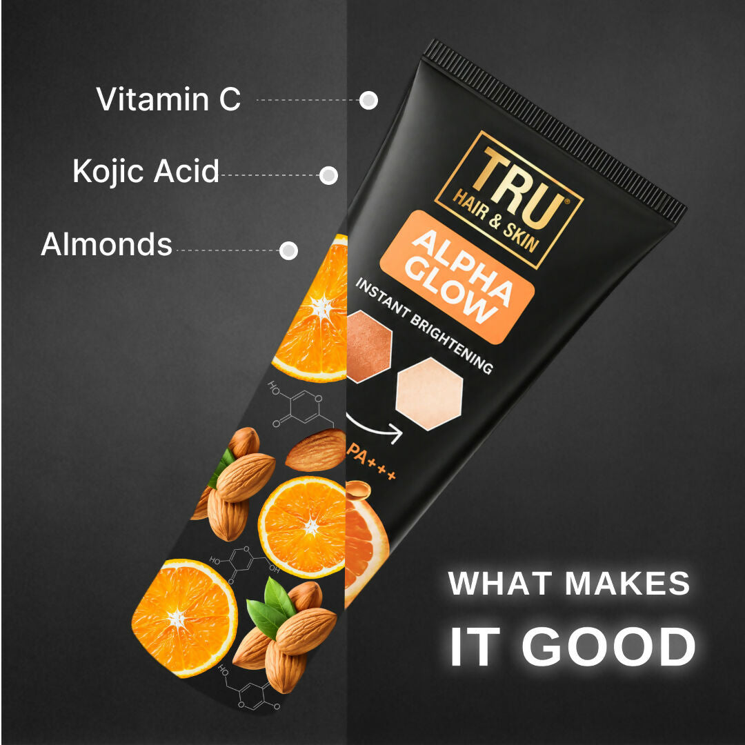 Tru Hair & Skin Alpha Glow Instant Brightening Spf 50 Pa+++ | Grocsy