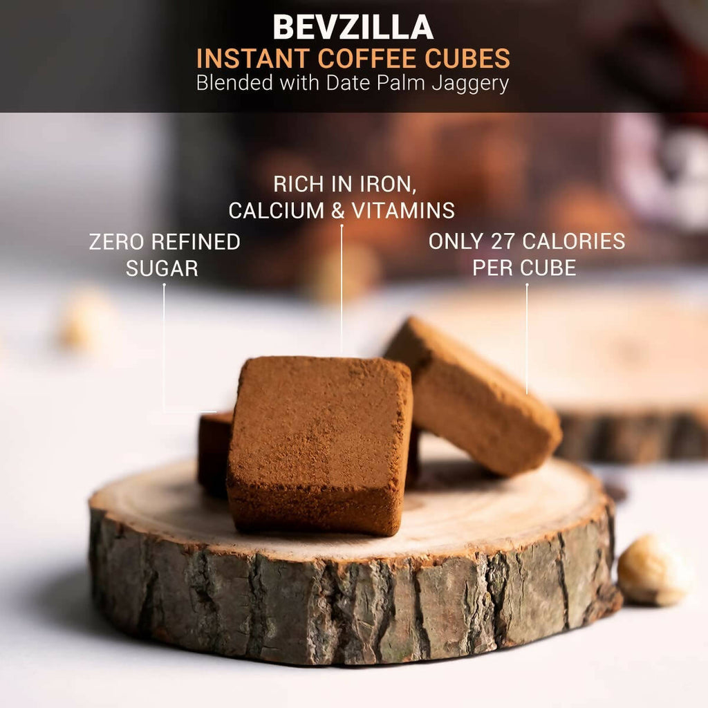 Bevzilla Instant Coffee Cubes Pack with Organic Date Palm Jaggery - Classic | Grocsy