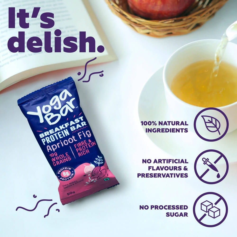 Yoga Bar Apricot Fig Breakfast Protein Bar | Grocsy