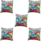 The Decor Nook Off White Base With Kimono Girls Print Cushion Cover | Grocsy