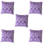 The Decor Nook Purple Base With White Print Cushion Cover | Grocsy
