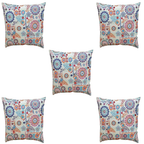 The Decor Nook Off White Base With Multicolour Circular Print Cushion Cover | Grocsy