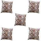 The Decor Nook Off White Base With Brown Print Cushion Cover | Grocsy