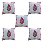 The Decor Nook Pink Floral With Pink Border Cushion Cover | Grocsy
