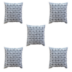 The Decor Nook Grey Jaal Print With Grey Border Cushion Cover | Grocsy