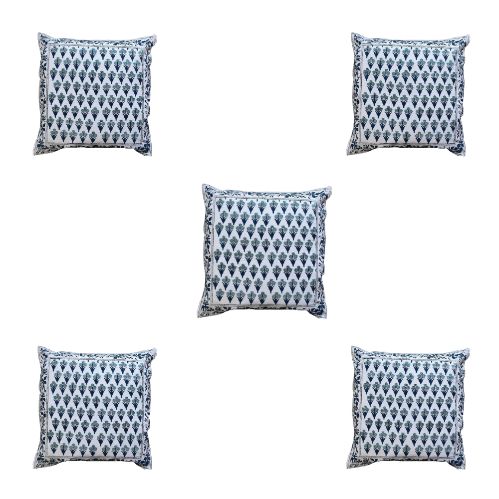 The Decor Nook Tulip Print With Grey Border Cushion Cover | Grocsy