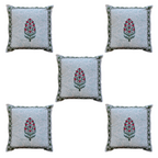 The Decor Nook Red Floral With Green Border Cushion Cover | Grocsy