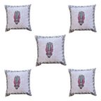 The Decor Nook Pink Cactus Print With Dark Brown Border Cushion Cover | Grocsy