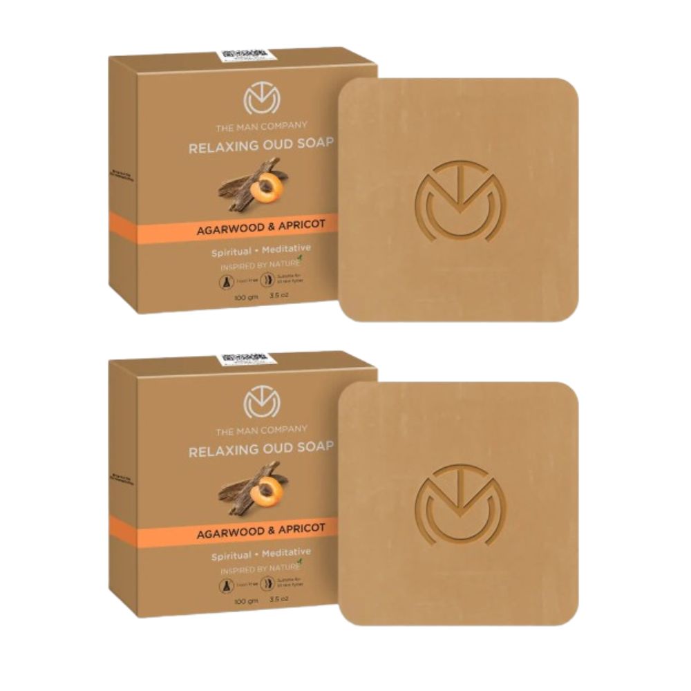 The Man Company Relaxing Oud Soap - Agarwood & Apricot | Grocsy