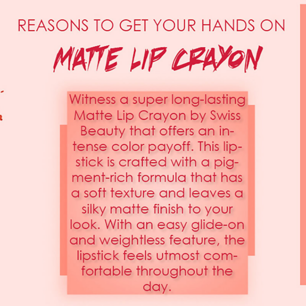 Ronzille Long Stay Matte Lip Crayon - Cherry Wood | Grocsy