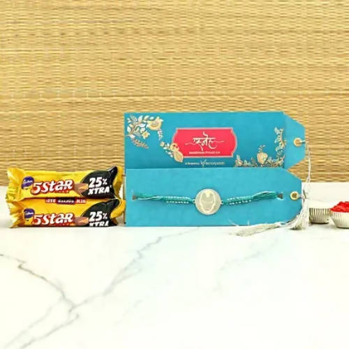 Ironman Metal Rakhi & Five Star Chocolates | Grocsy