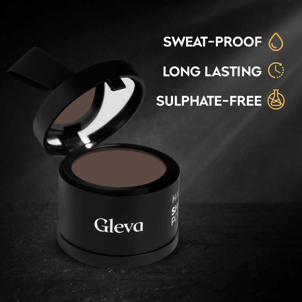 Gleva Hairline Powder Instantly Conceals Hair Root Touch Up Hair Powder for Women & Men - Medium Brown | Grocsy