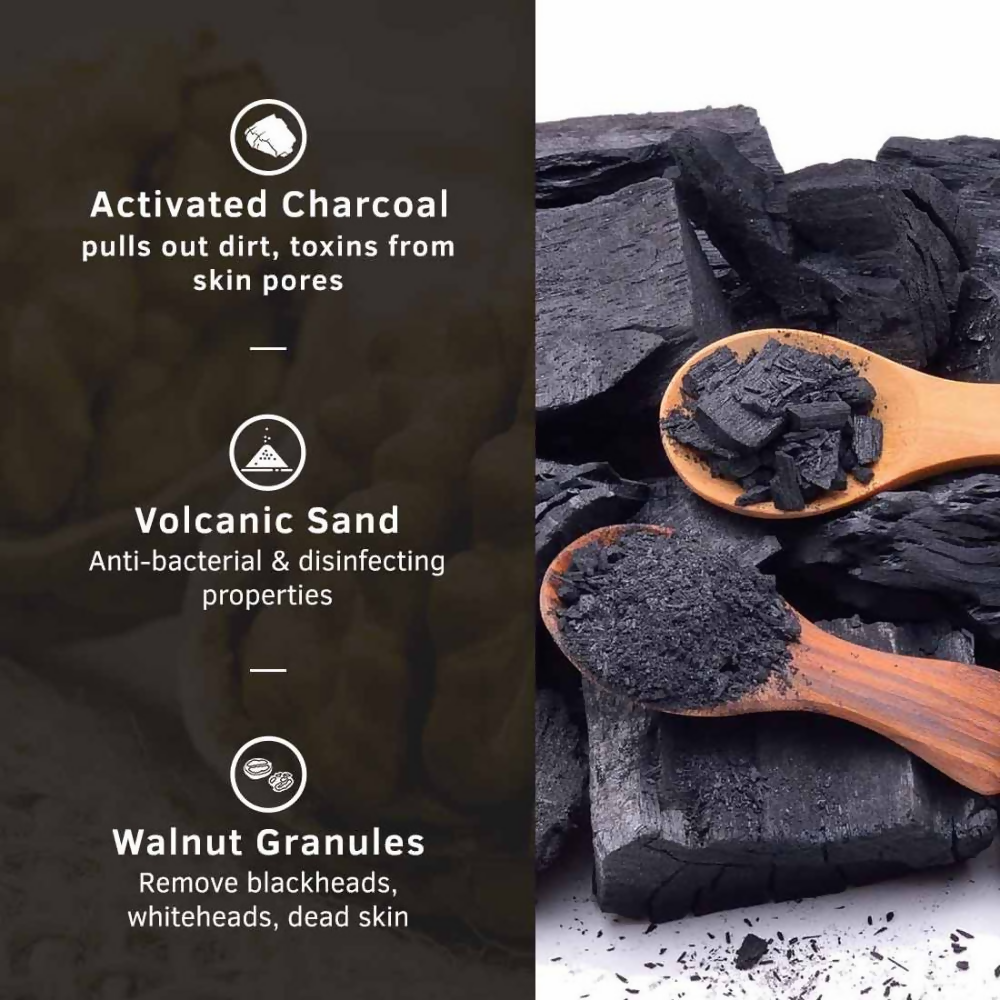 Ustraa Activated Charcoal Face Scrub For Men | Grocsy