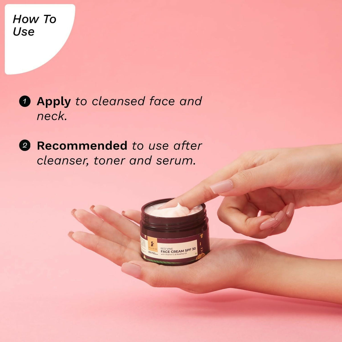 Pilgrim Red Vine Face Cream SPF 30 with Vitamin C & Rosehip Oil (PA+++) | Grocsy