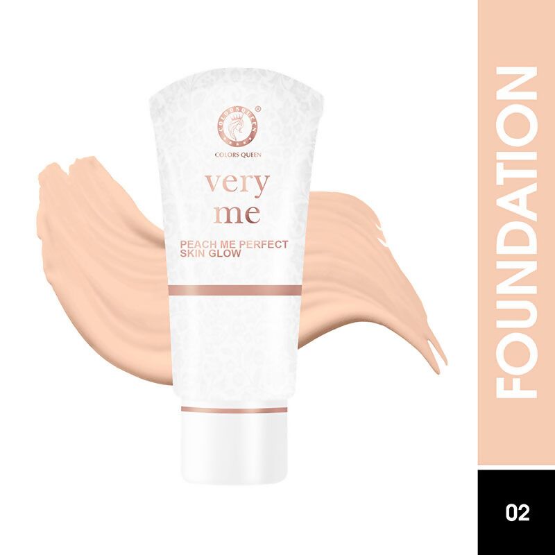 Colors Queen Very Me Peach Me Perfect Skin Glow Foundation - 02 Natural | Grocsy