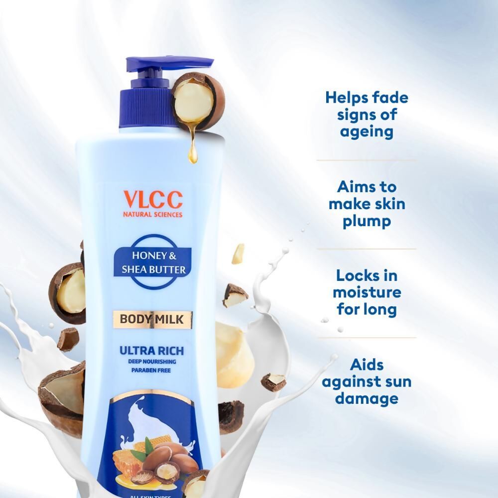 VLCC Honey And Shea Butter Body Milk Lotion | Grocsy