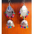 MS Fashion India Muskan Fancy Oxidized Multi color Beaded Earrings | Grocsy