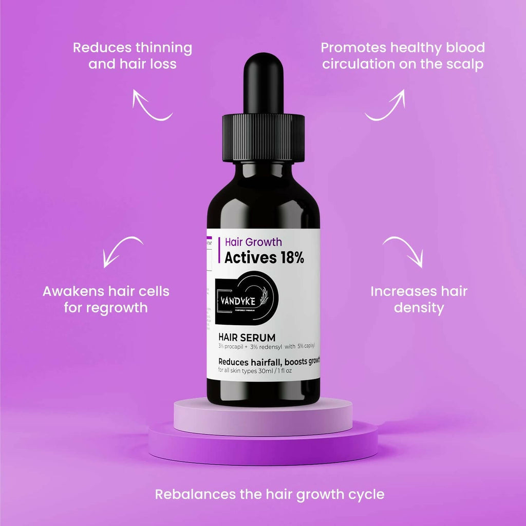 Vandyke Hair Growth Actives 18% Hair Serum | Grocsy