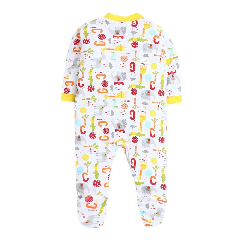 Daddy - G Rompers/Sleepsuits/Jumpsuit /Night Suits for New Born Babies - Yellow | Grocsy