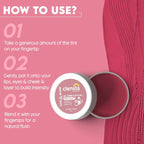 Clensta Lip Cheek Tint - Berry Bliss with Goodness of Vitamin E & Castor Oil | Grocsy