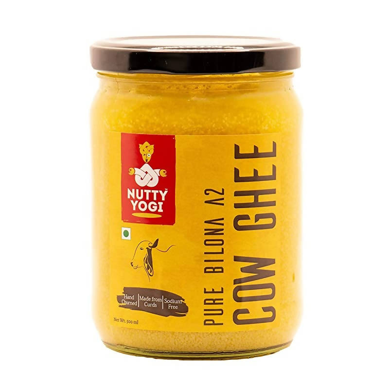 Nutty Yogi Pure Bilona A2 Cow Ghee | 100% Pure and Premium | Cultured Desi Cow Ghee From A2 Milk | Grocsy