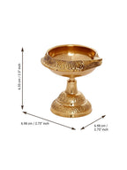 eCraftIndia Gold Toned 2 Pieces Brass Diyas | Grocsy