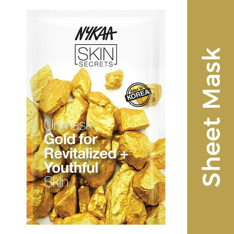 Nykaa Skin Secrets Exotic Indulgence Gold Sheet Mask For Revitalized & Youthful Skin | Grocsy