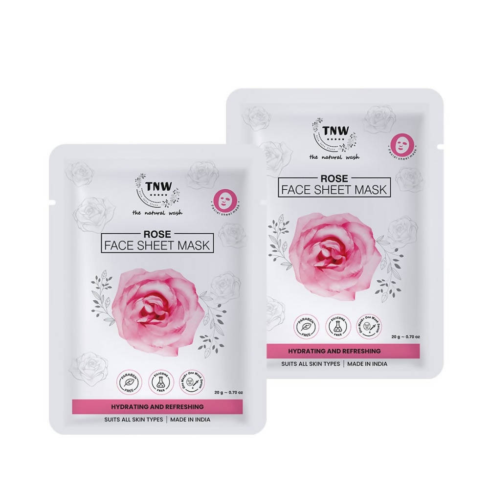 The Natural Wash Rose Face Sheet Mask | Grocsy